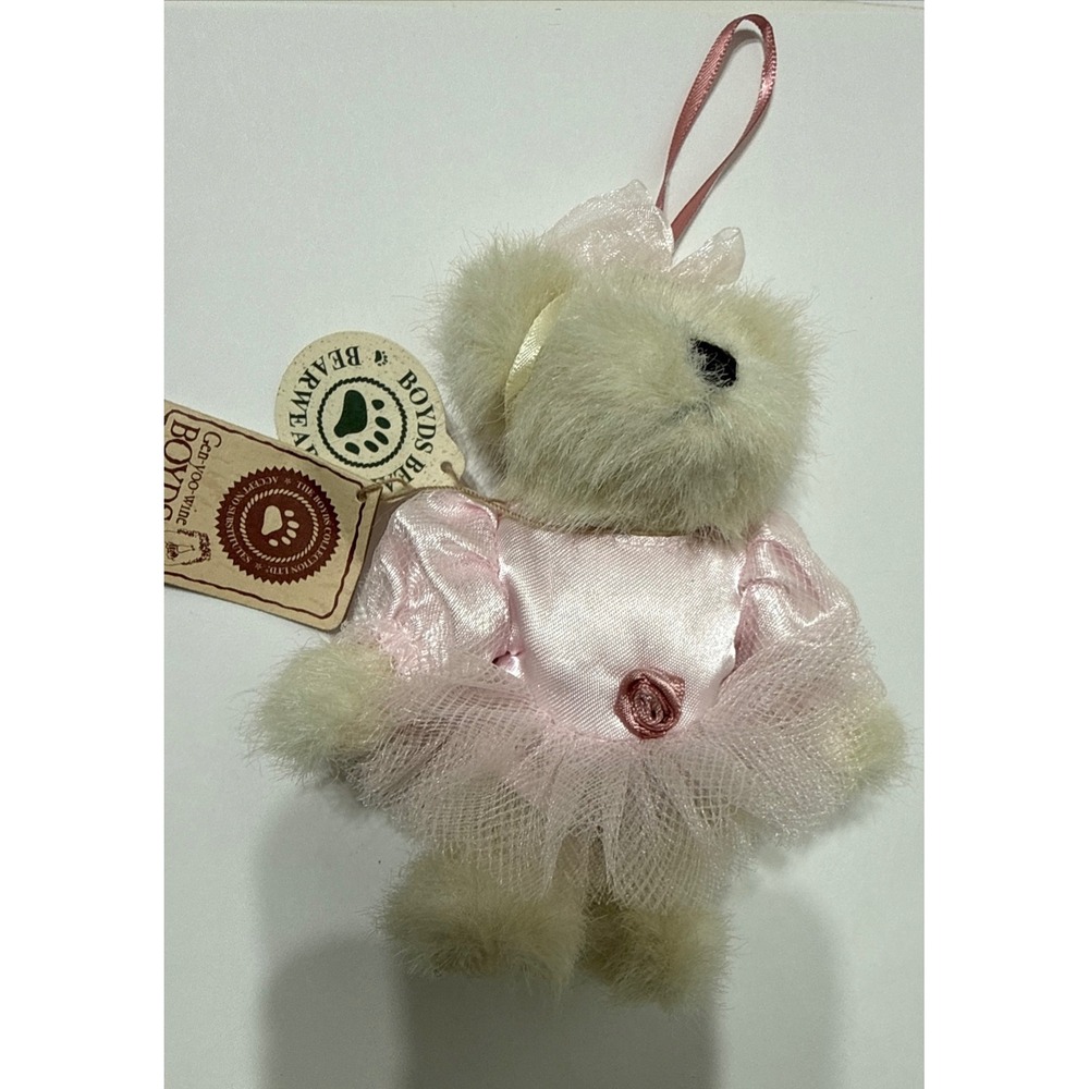 Boyds Bears Twila Twinkletoes Ballerina Plush Ornament Pink Tutu 56302 TAGS - Picture 9 of 9